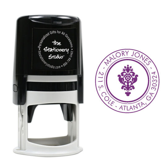 Filigree Address Self-Inking Stamp